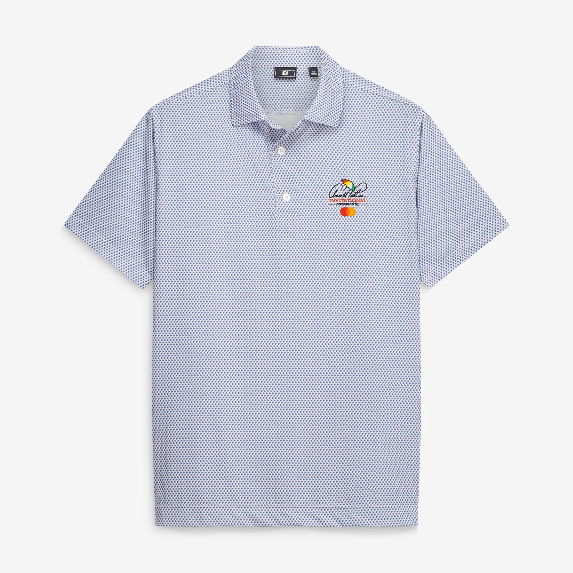 Men's FootJoy  White Arnold Palmer Invitational Flag Ladder ProDry Lisle Polo