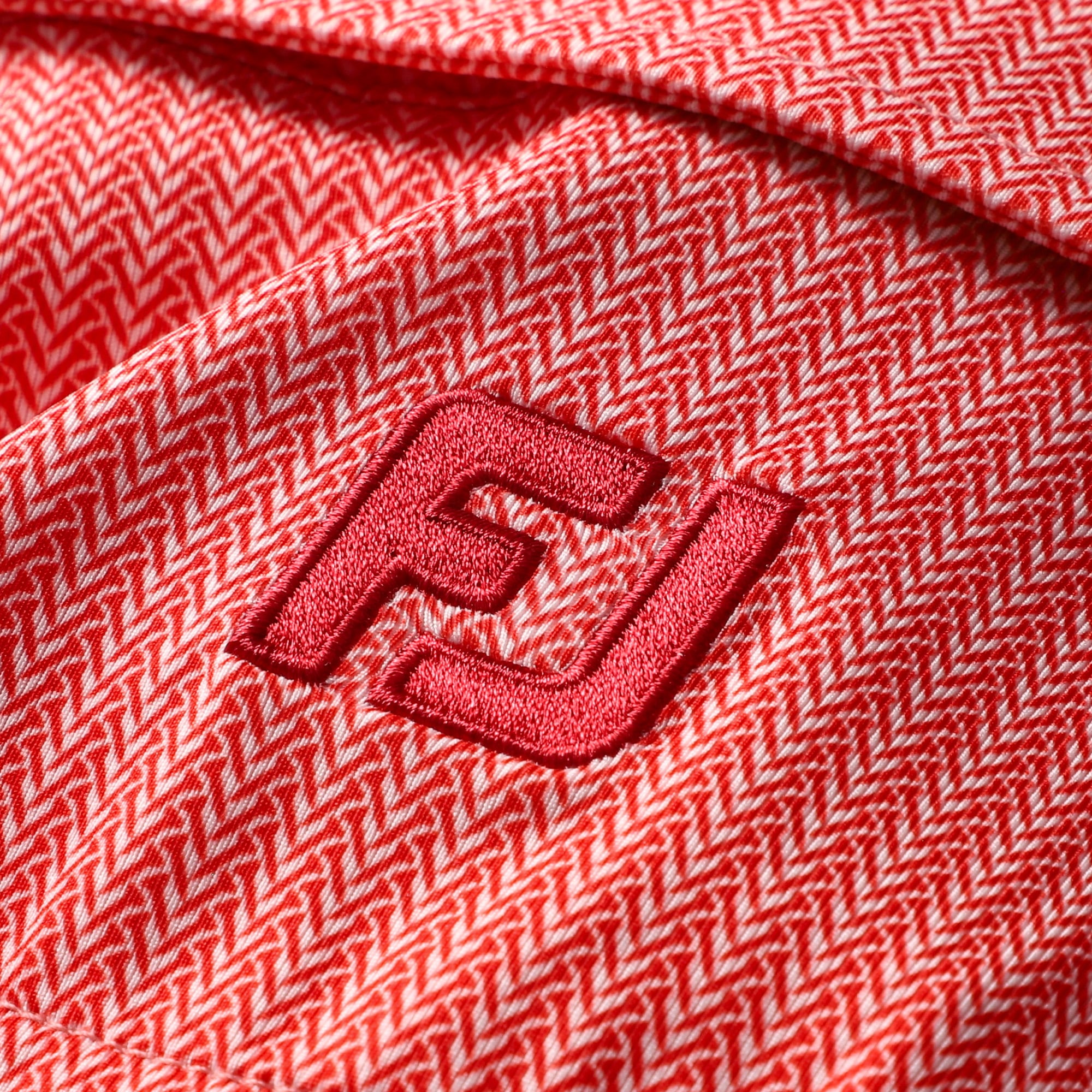 Youth FootJoy  Crimson Arnold Palmer Invitational Tee Time Print Lisle ProDry Polo