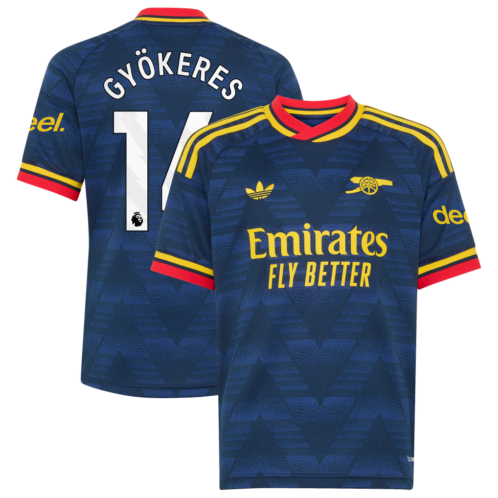 Arsenal adidas Away Shirt 2026-27 - Kids with Gyökeres 14 printing