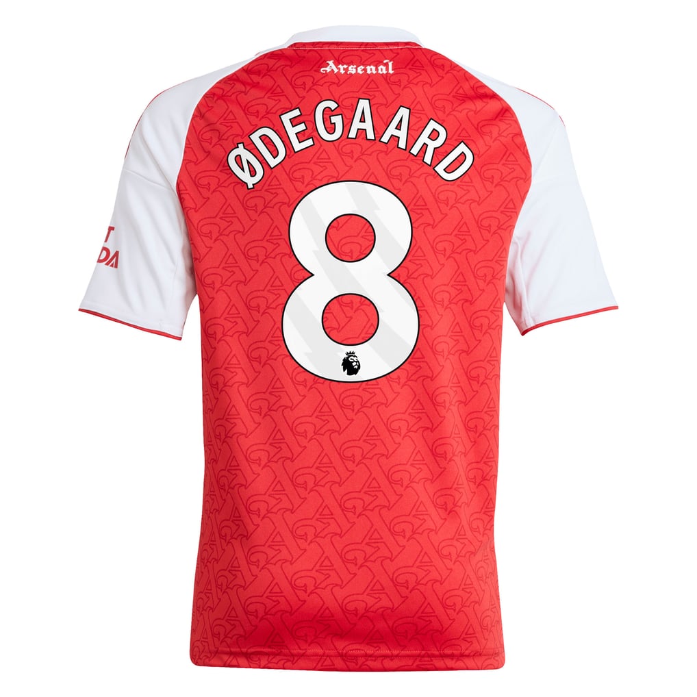 アーセナル 2025-26 ホームユニフォーム - キッズ Ødegaard 8 プリント