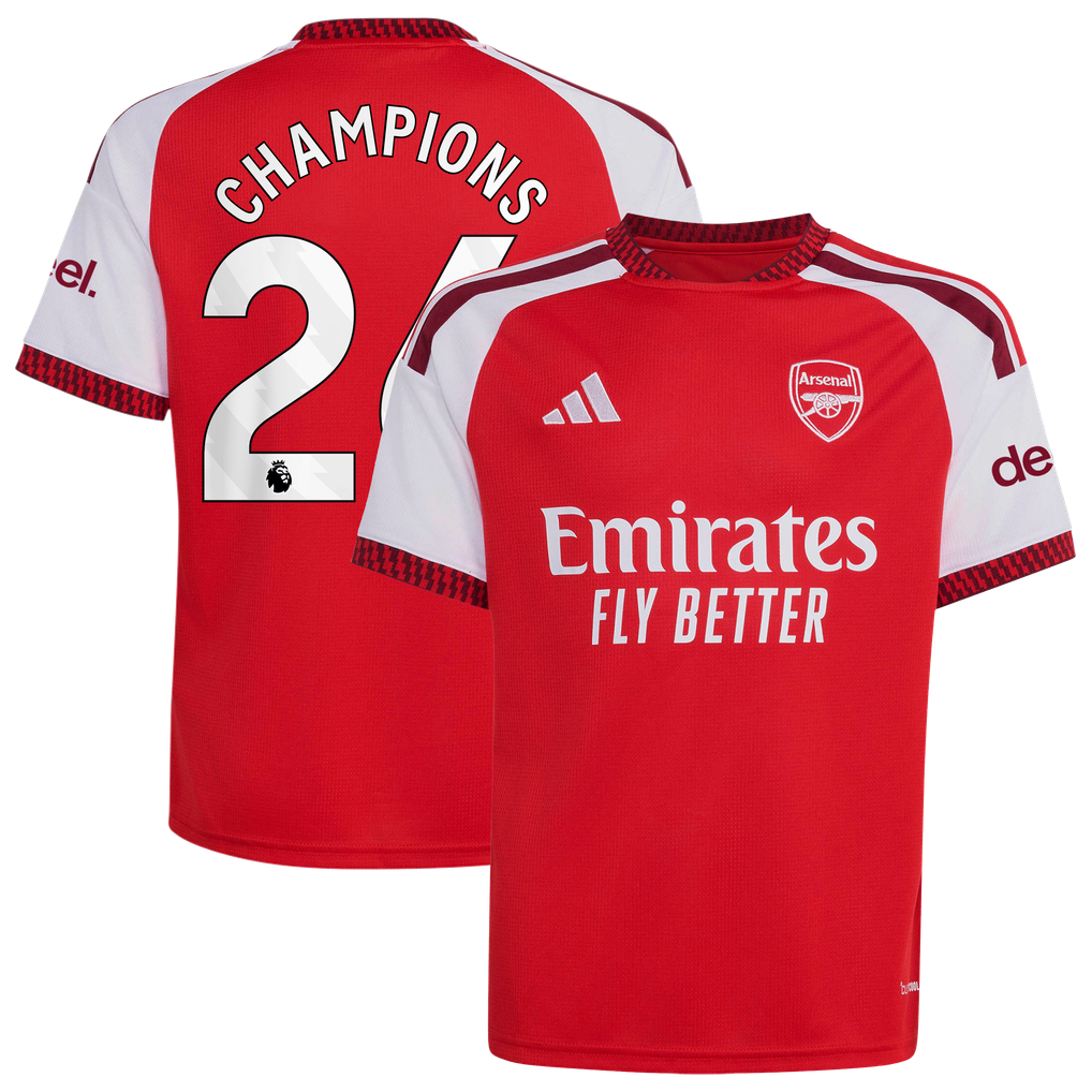 Arsenal adidas Home Shirt 2026-27 - Kids with Champions 26 printing