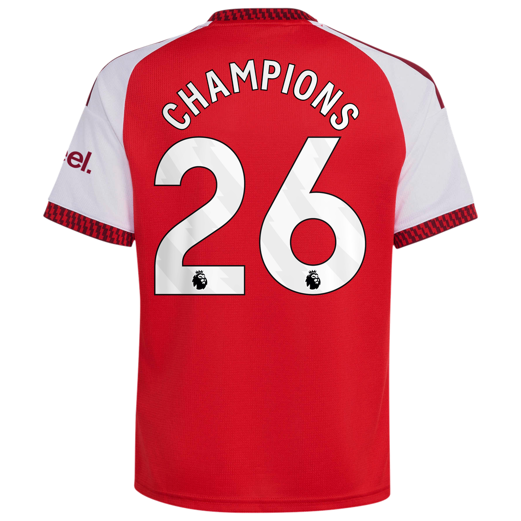Arsenal adidas Home Shirt 2026-27 - Kids with Champions 26 printing