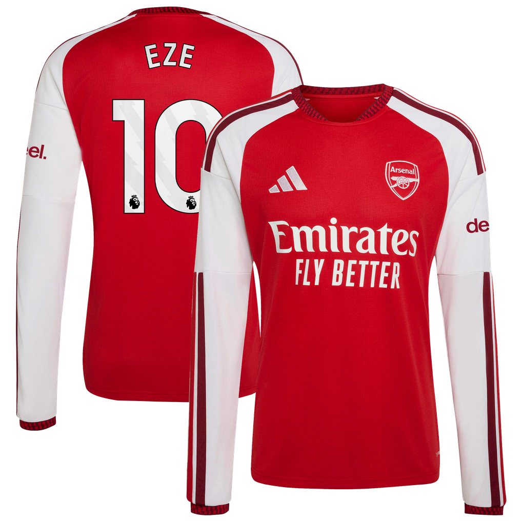アーセナル 2026-27 長袖ホームユニフォーム Eze 10 プリント