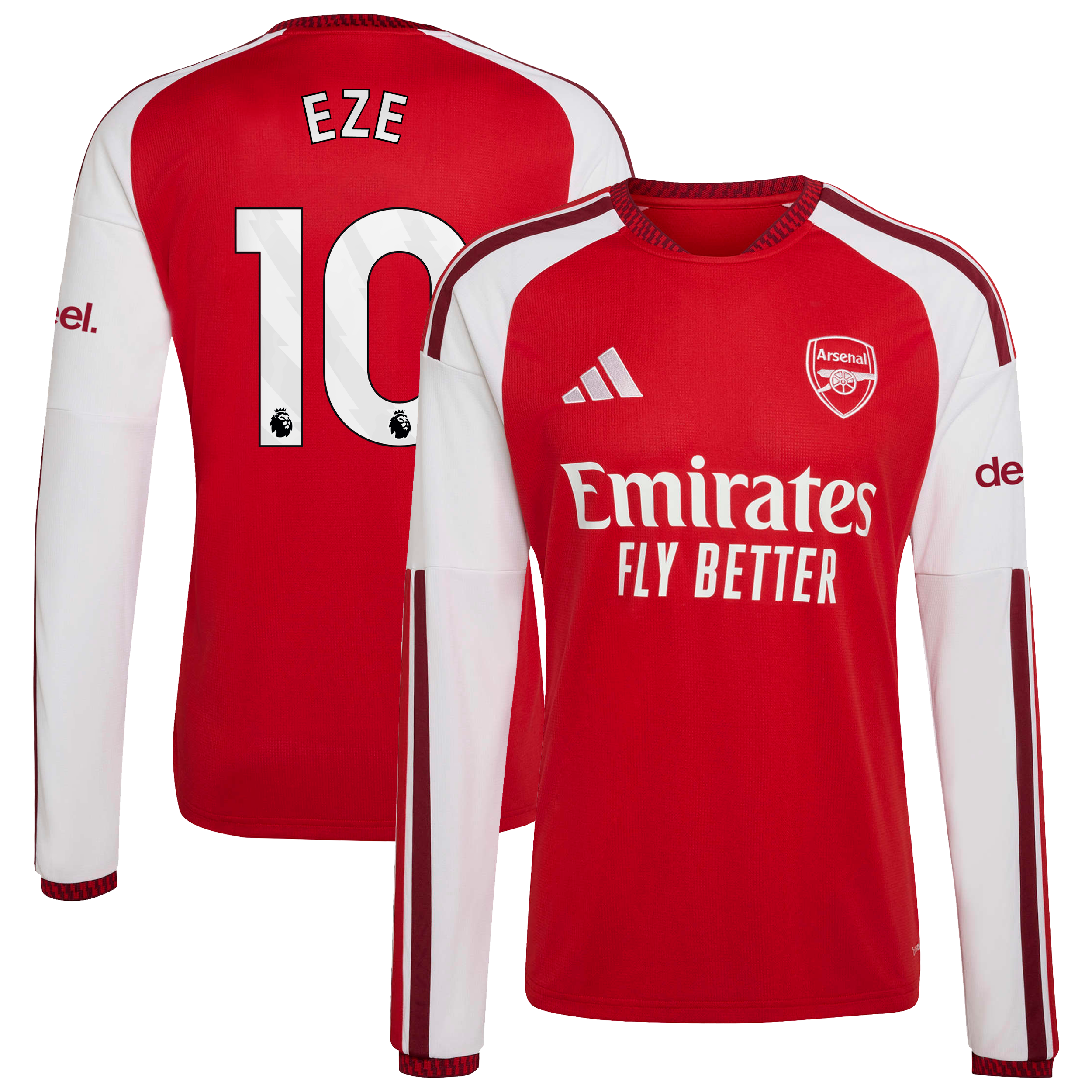 アーセナル 2026-27 長袖ホームユニフォーム Eze 10 プリント