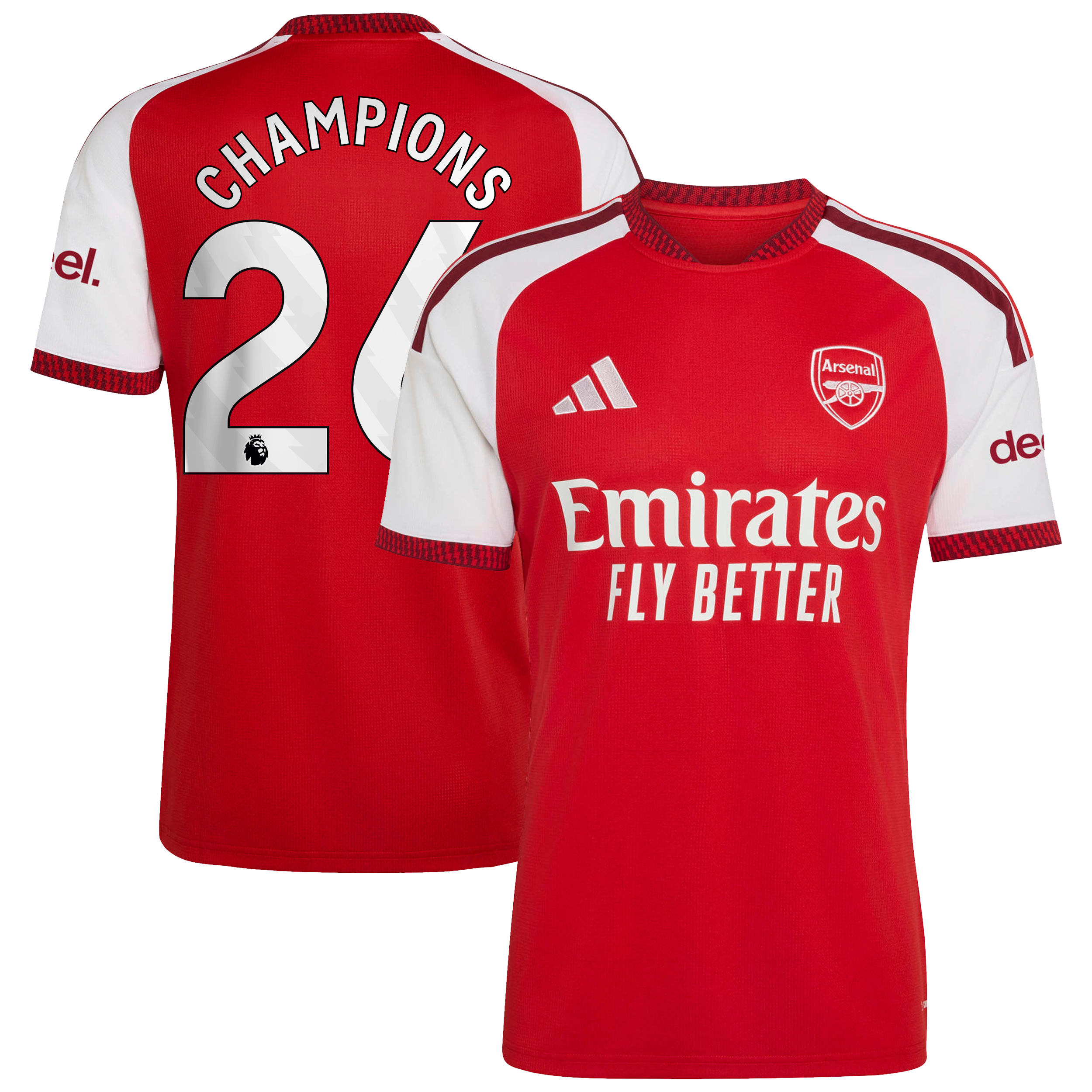 Arsenal adidas Home Shirt 2026-27 with Champions 26 printing