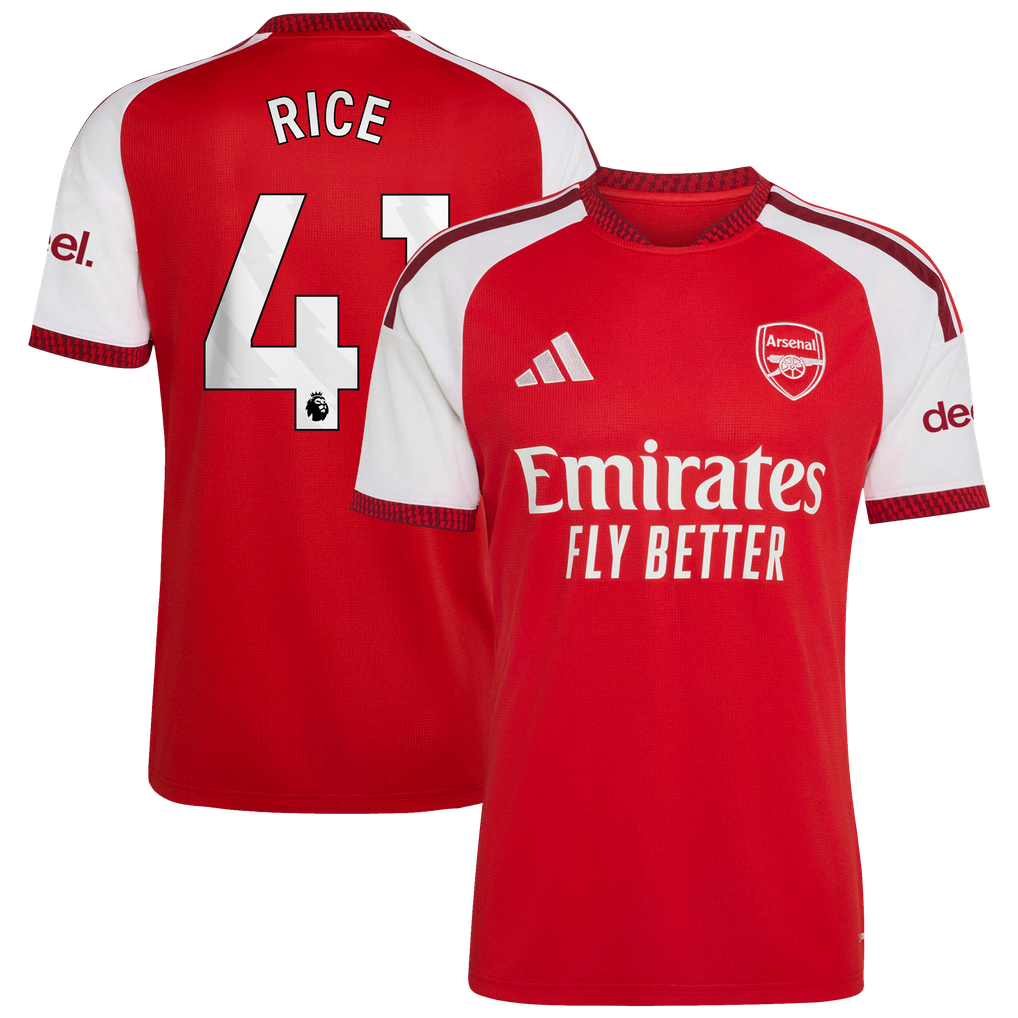 Arsenal adidas Home Shirt 2026-27 with Rice 41 printing