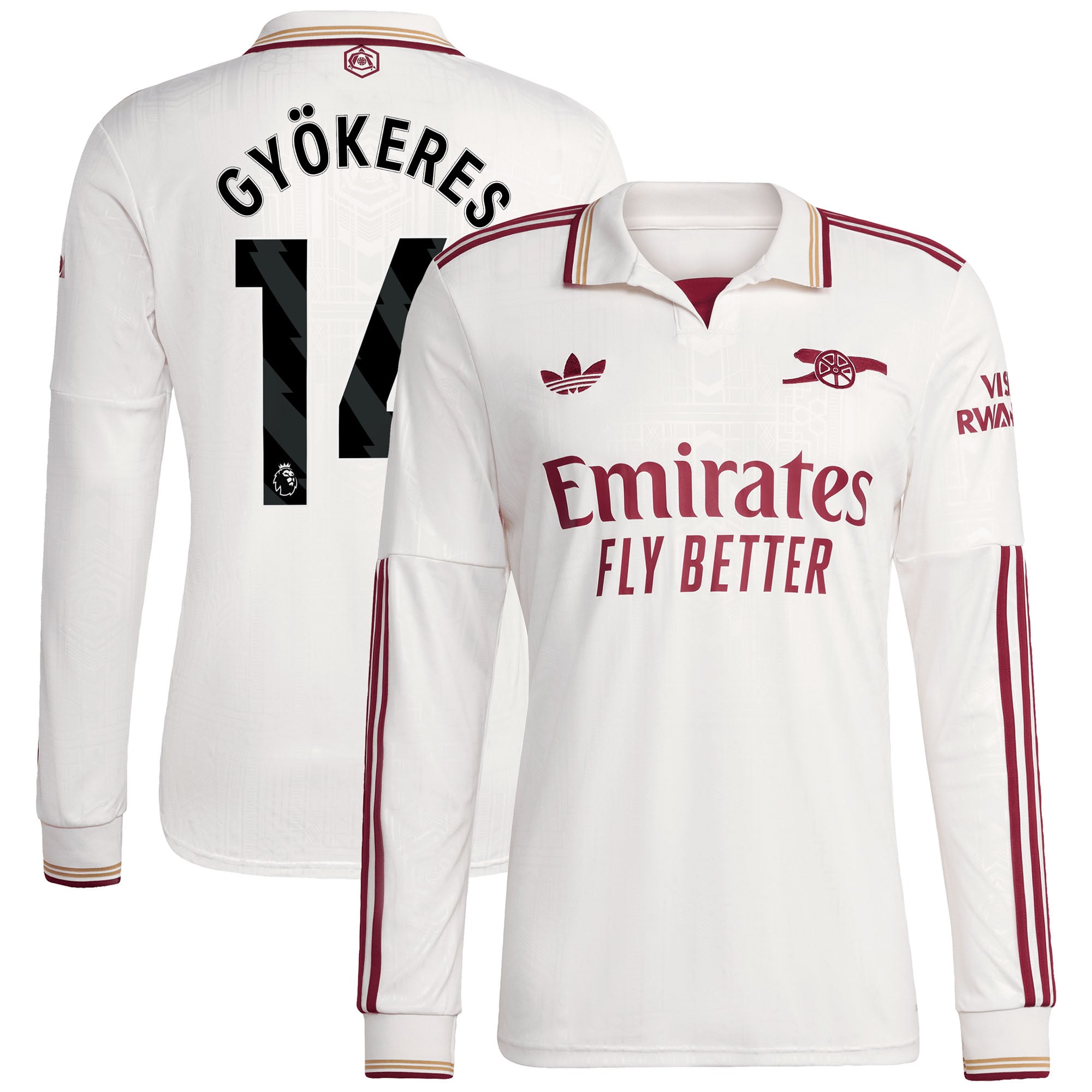 アーセナル 2025-26 サードユニフォーム 長袖 Gyökeres 14 プリント