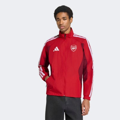 Veste Arsenal adidas 2026 Anthem zippée intégrale - Rouge