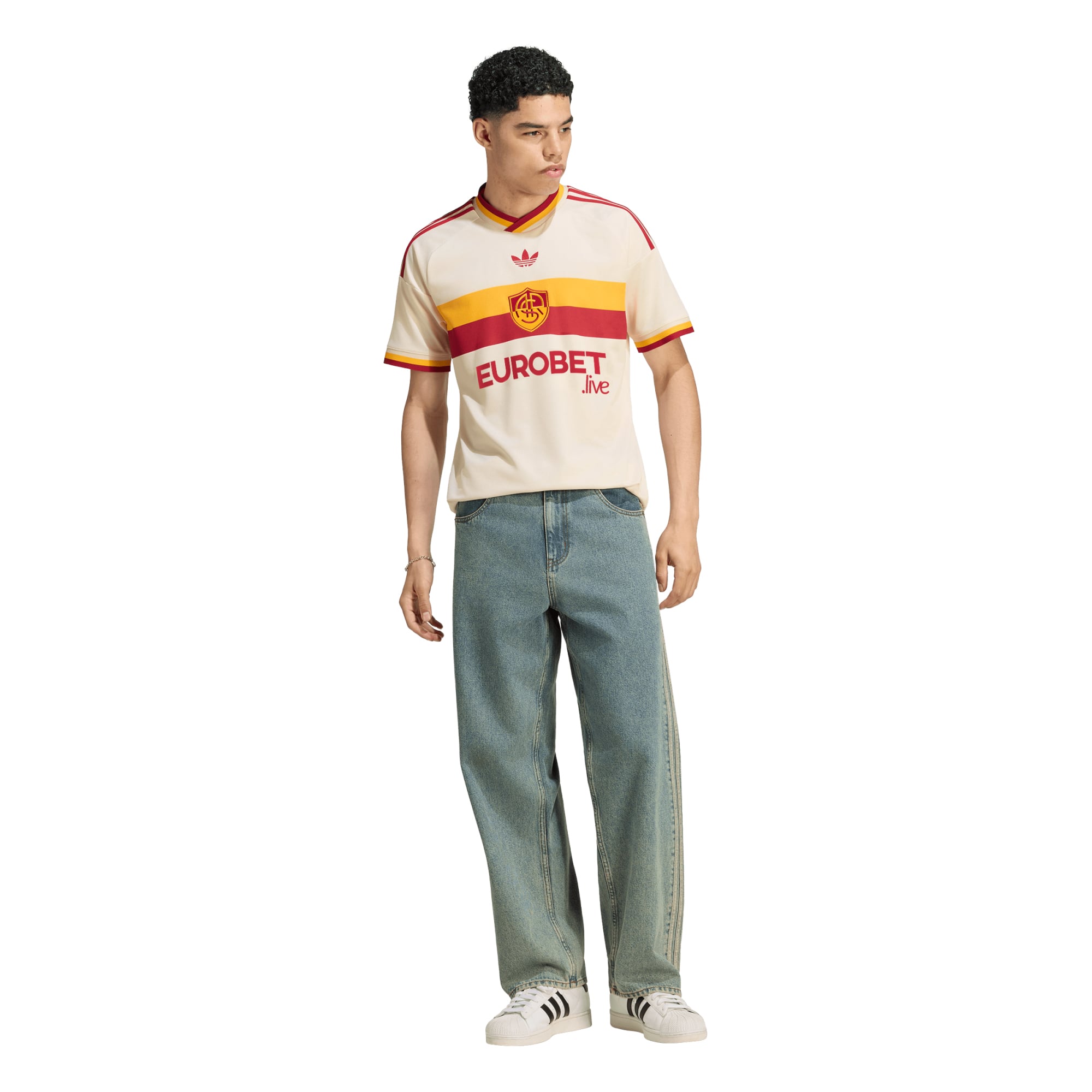 Men's adidas  Cream AS Roma 2026/27 Away Replica Jersey
