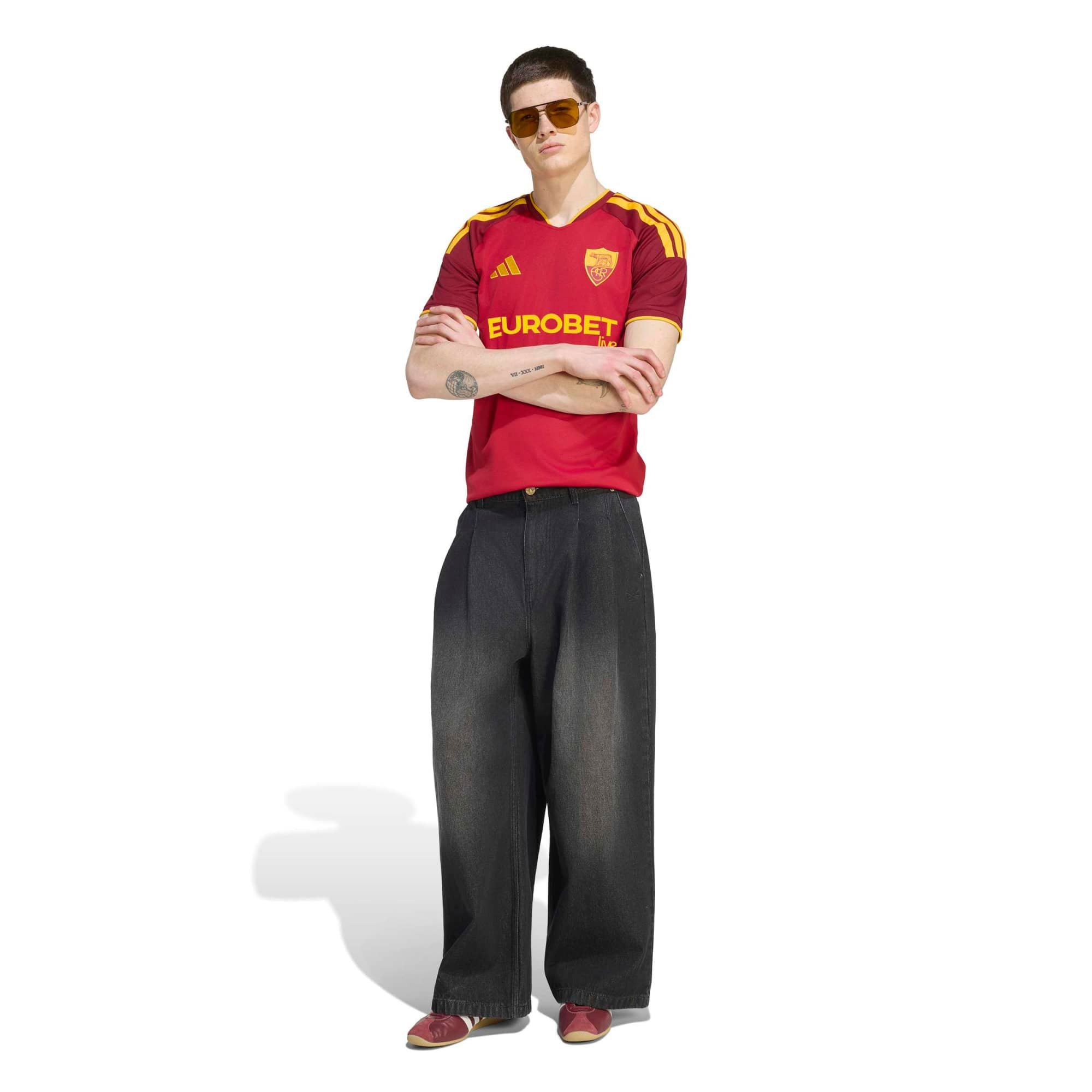 Maillot réplique domicile rouge adidas AS Roma 2026/27 pour homme