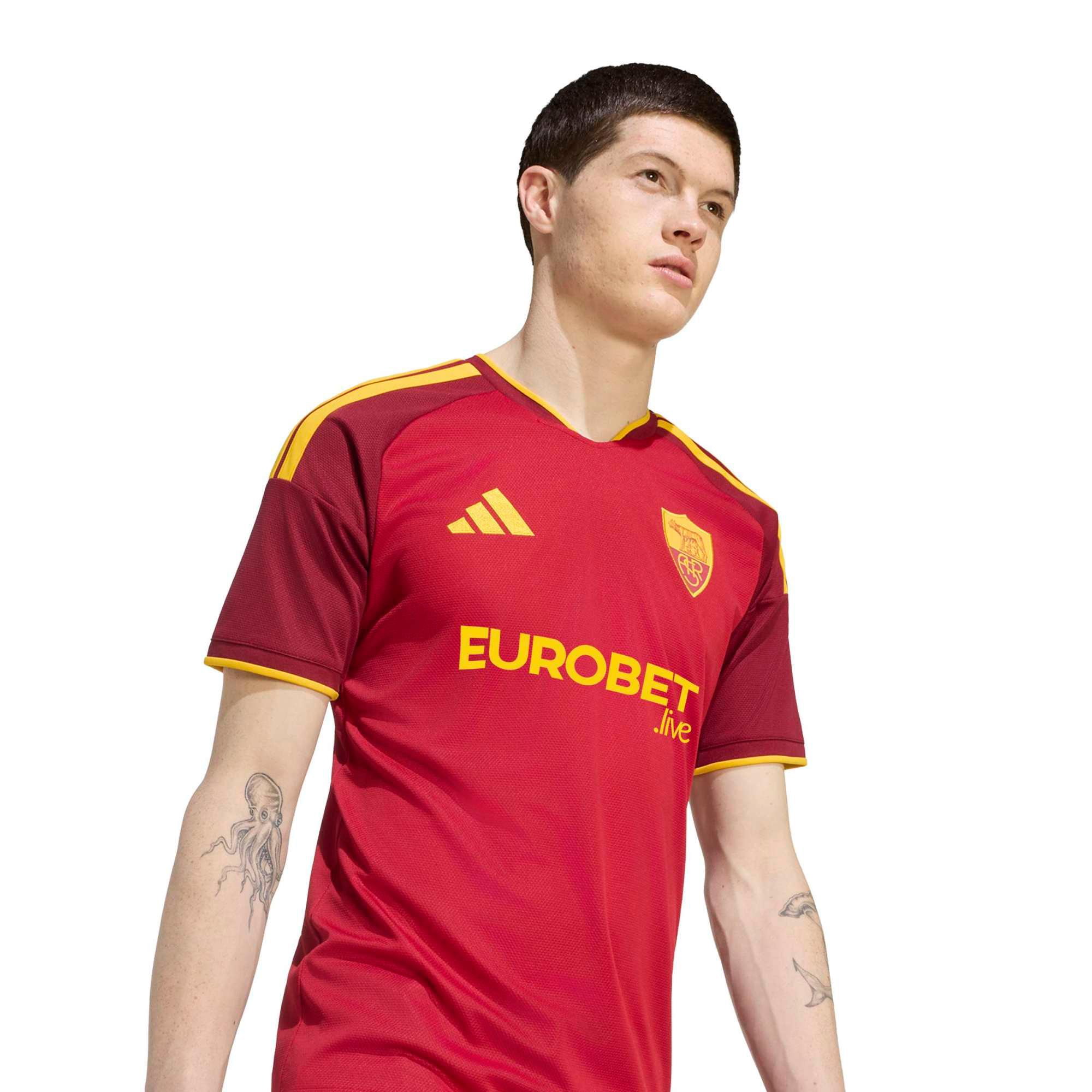 Maillot réplique domicile rouge adidas AS Roma 2026/27 pour homme