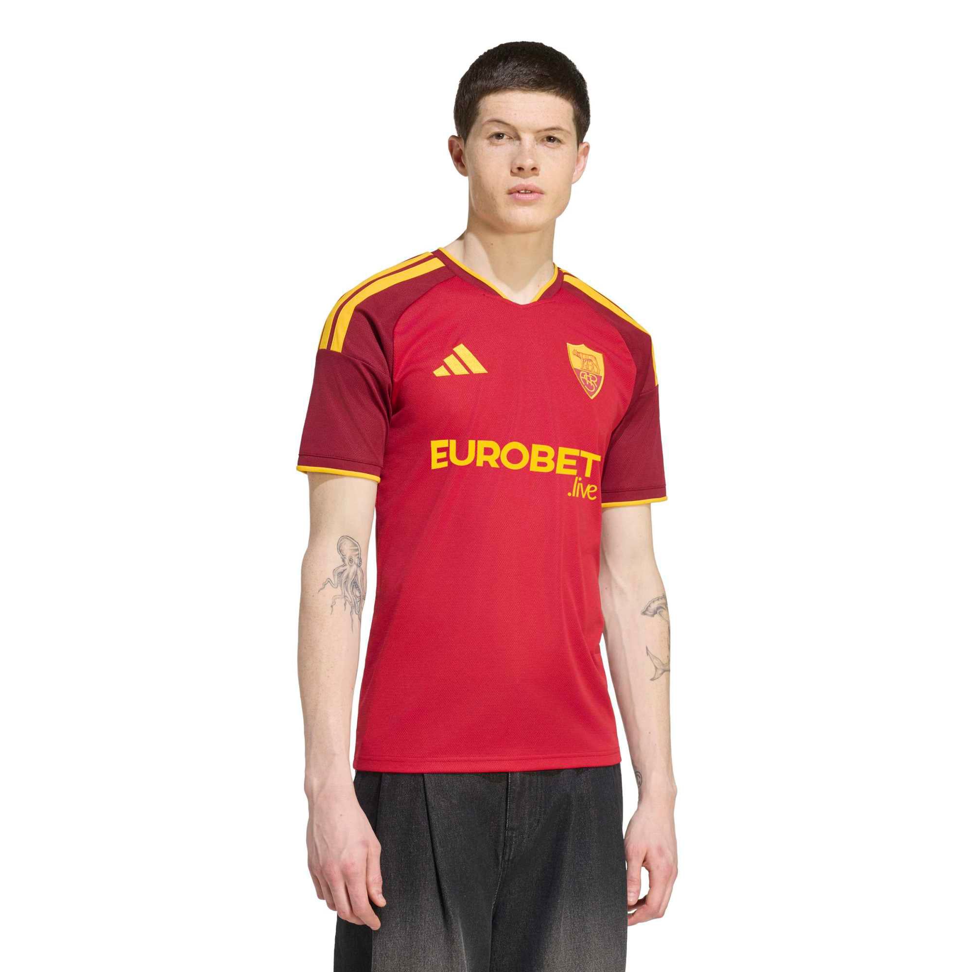 Maillot réplique domicile rouge adidas AS Roma 2026/27 pour homme