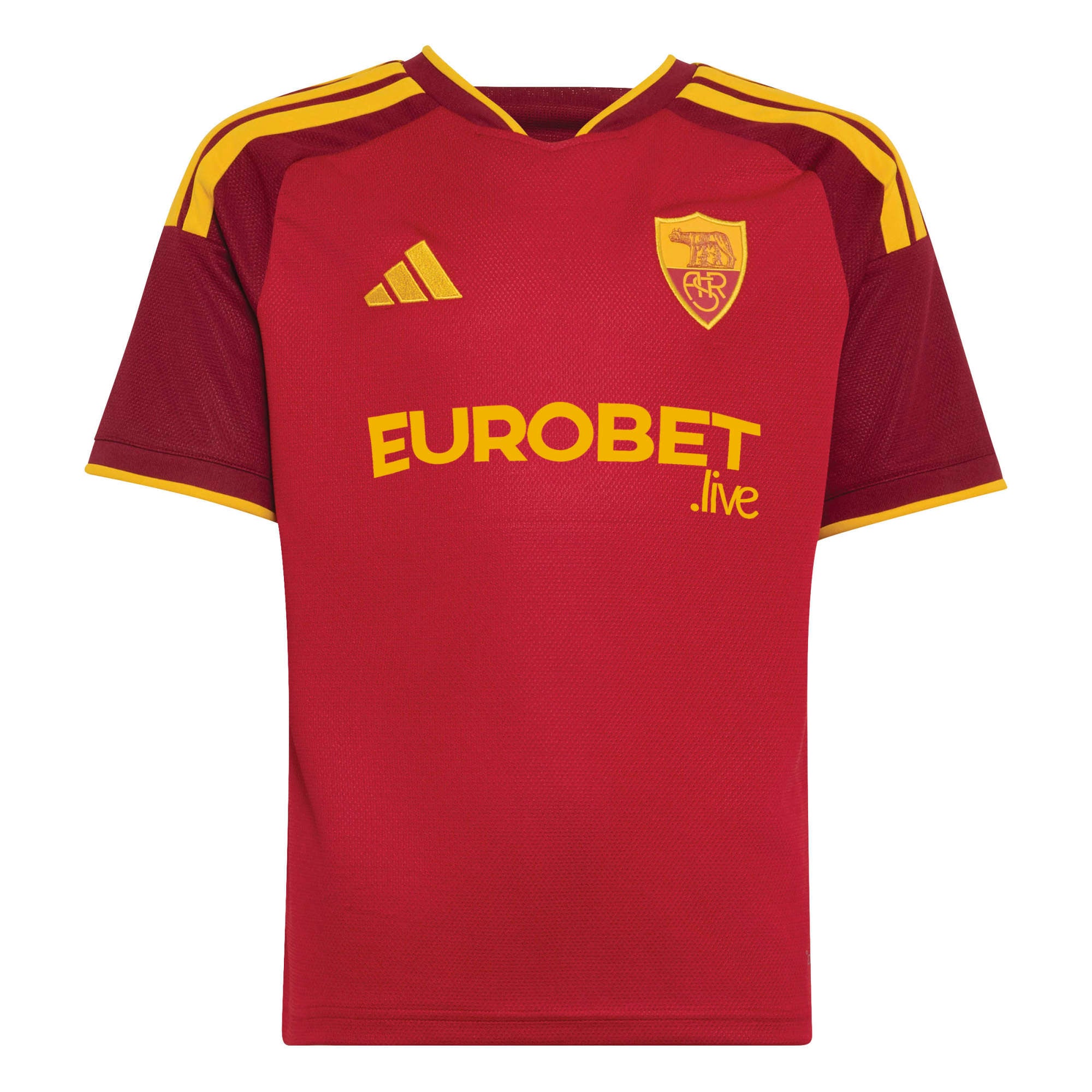 Maillot réplique domicile rouge AS Roma 2026/27 pour jeunes, adidas