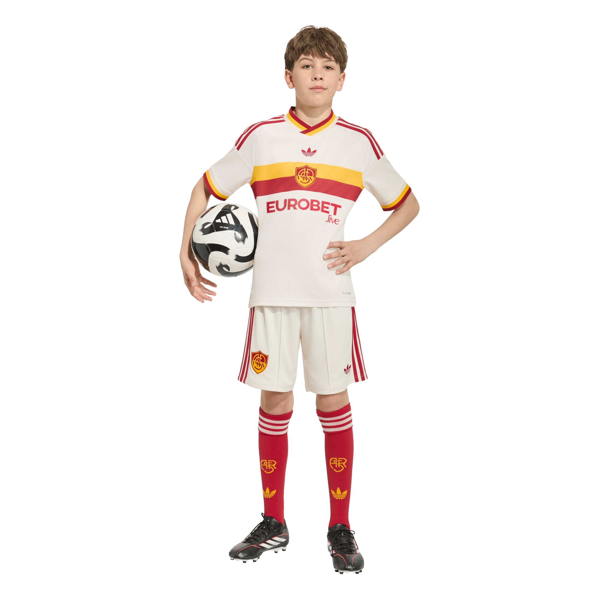 Maillot réplique extérieur blanc adidas AS Roma 2026/27 pour jeunes