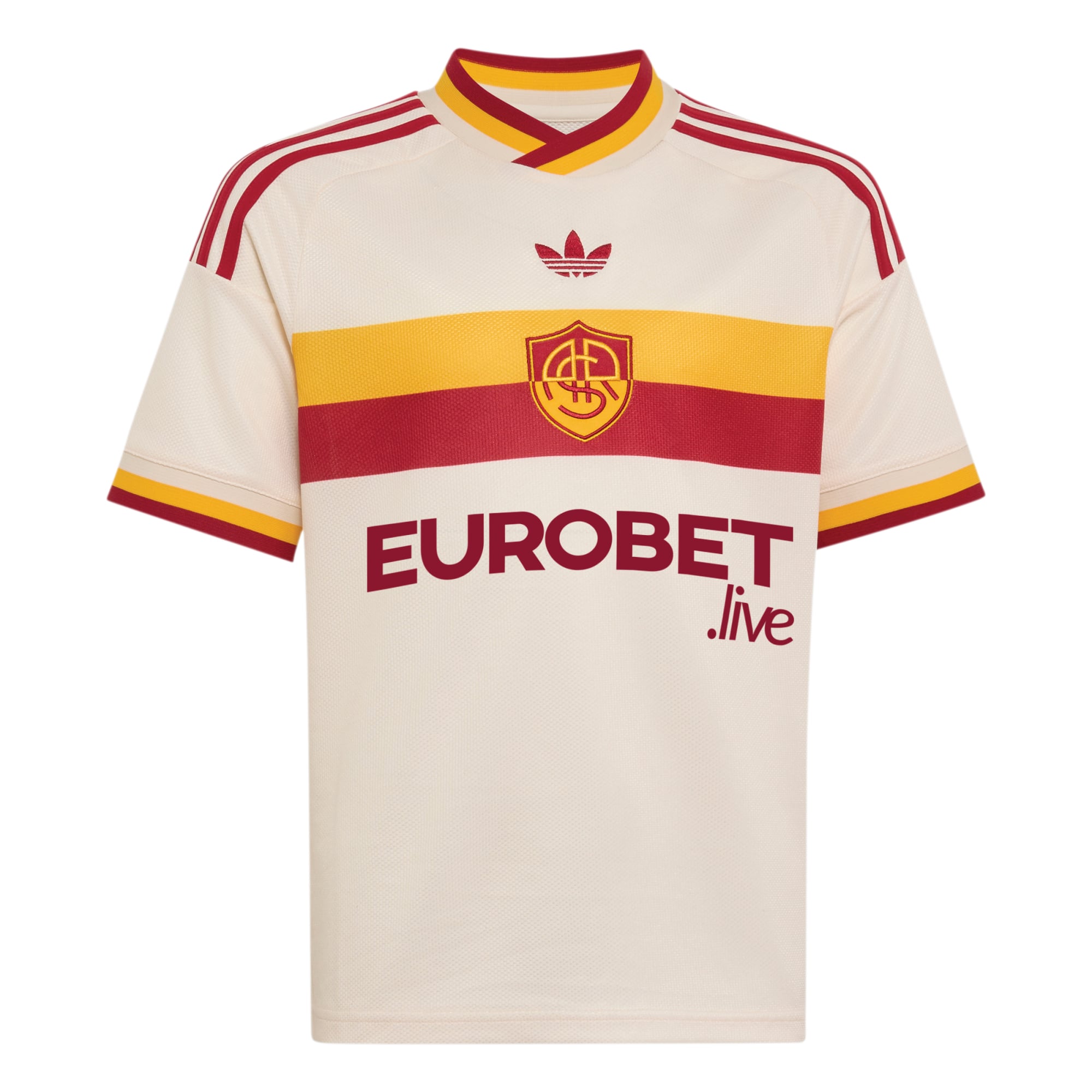 Maillot réplique extérieur blanc adidas AS Roma 2026/27 pour jeunes