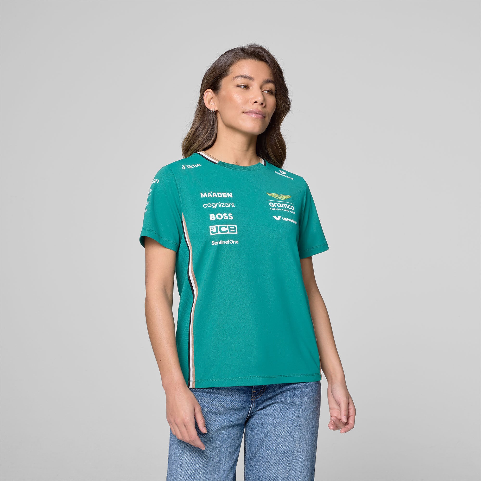 Lサイズ】アストンマーティン アラムコ F1チーム 2025レプリカTシャツ 