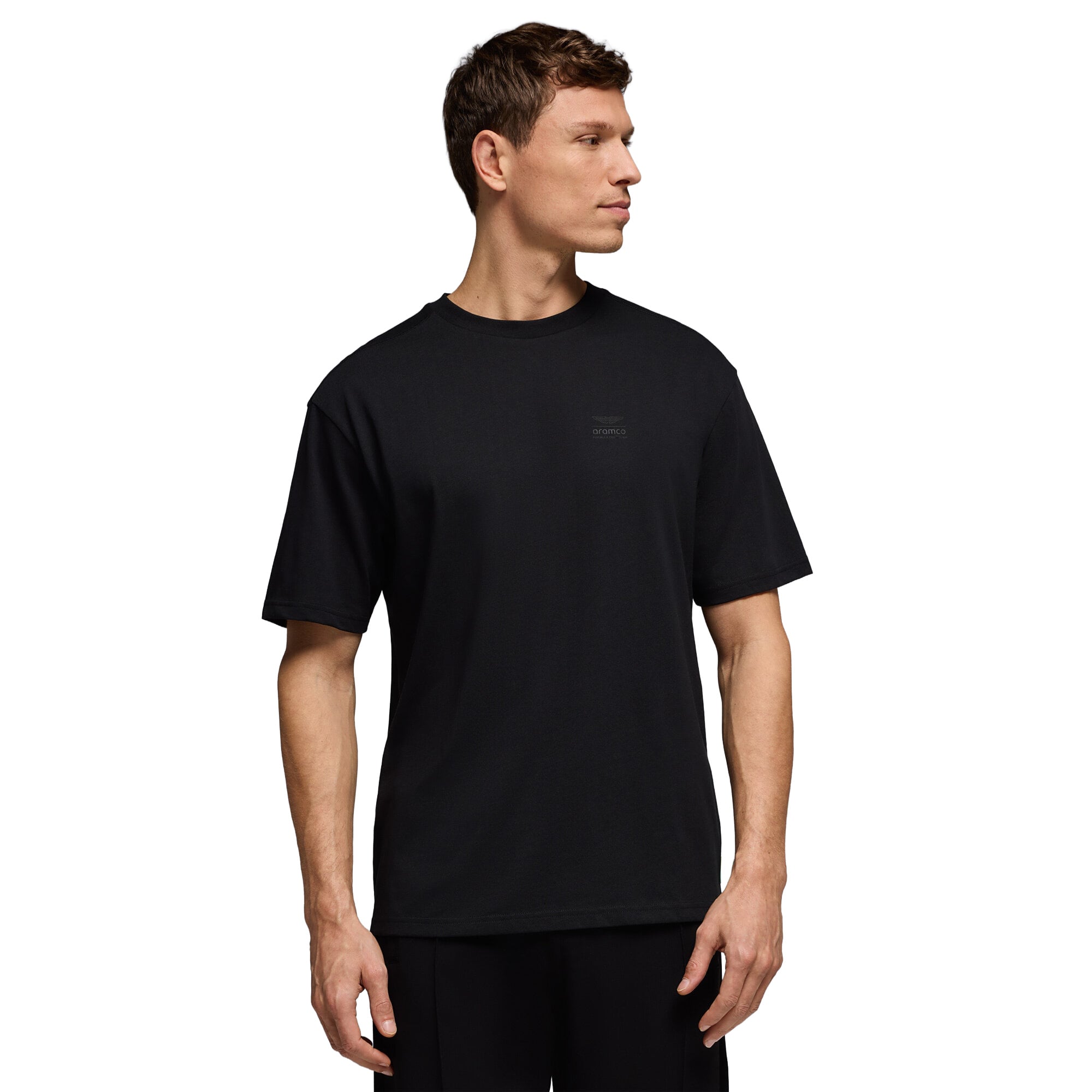 Aston Martin F1 Aramco F1 Logo Stealth T-Shirt