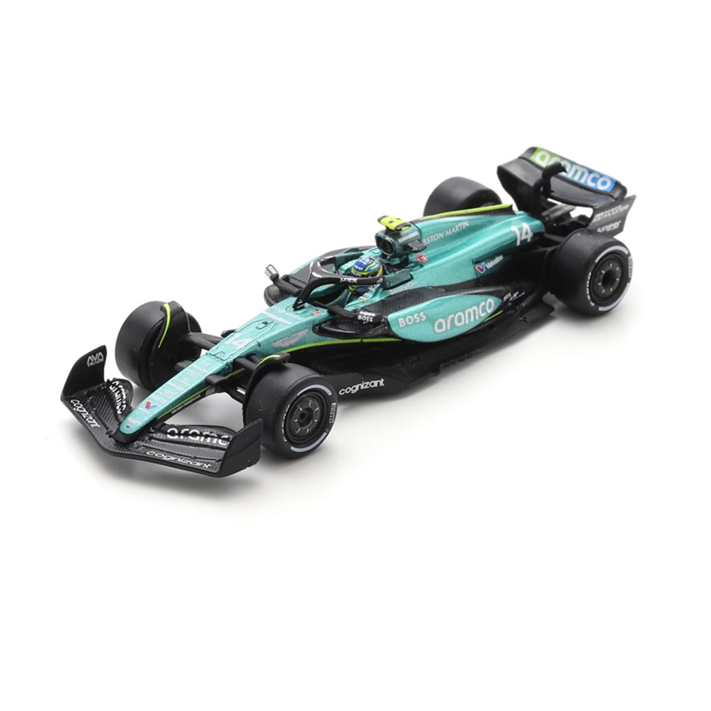 Aston Martin AMR24 F1 – Modèle de voiture moulée sous pression à l'échelle 1:24 – Saison 2024 | Fernando Alonso #14 Édition Collectors détaillée | Produit sous licence officielle Aston Martin AMR24 F1 – Modèle de voiture moulée sous pression à l'échelle 1:24 – Saison 2024 | Fernando Alonso #14 Édition Collectors détaillée | Produit sous licence officielle