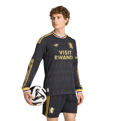 Camiseta adidas de visitante auténtica del Aston Villa 2026-27 - Manga larga