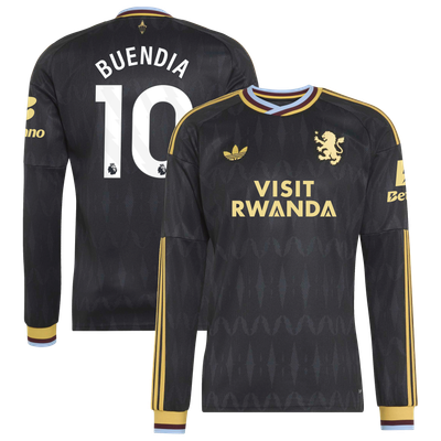 Aston Villa adidas Away Shirt 2026-27 - Long Sleeve with Buendia 10 printing