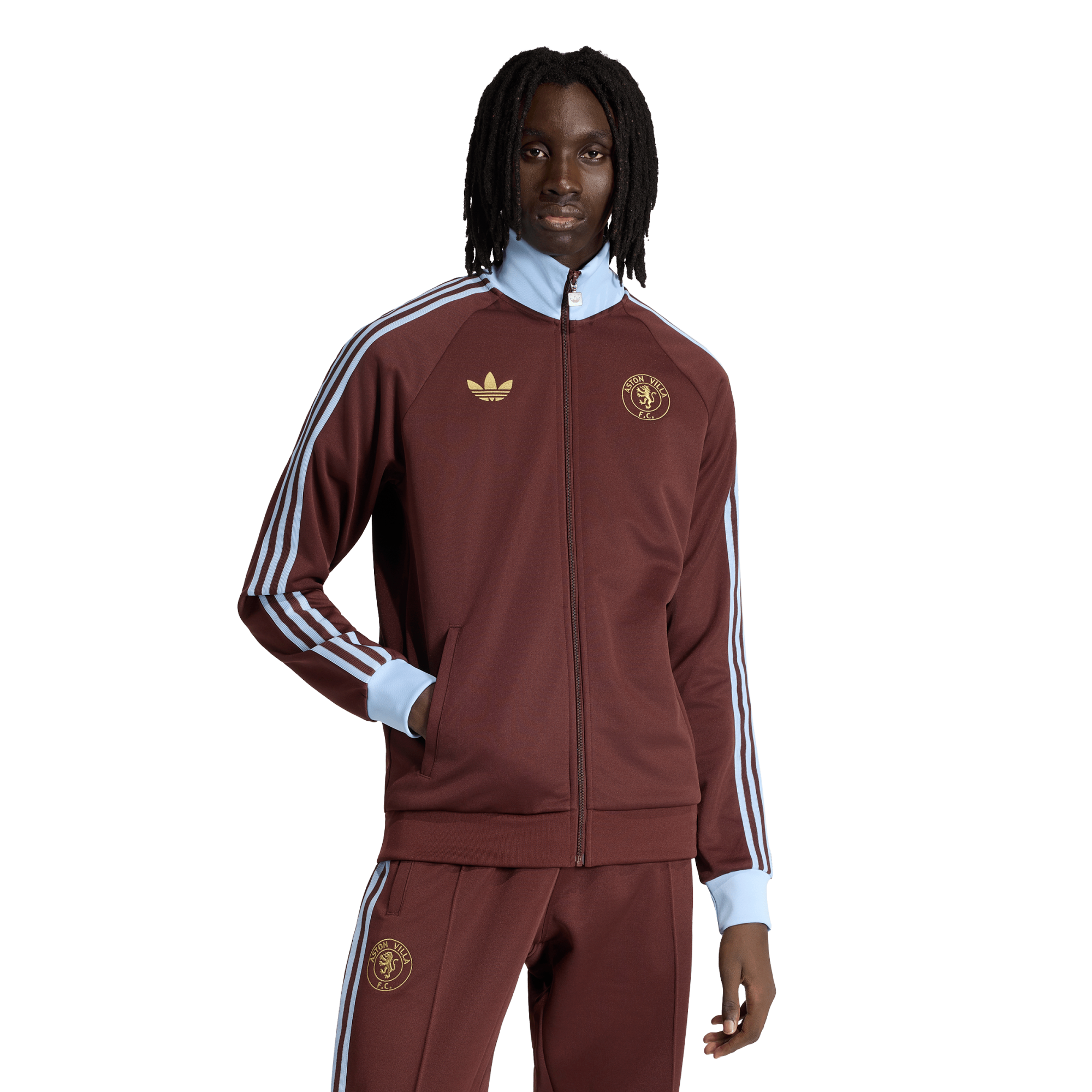 アストン・ヴィラ adidas Originals トラックトップ - ブラウン