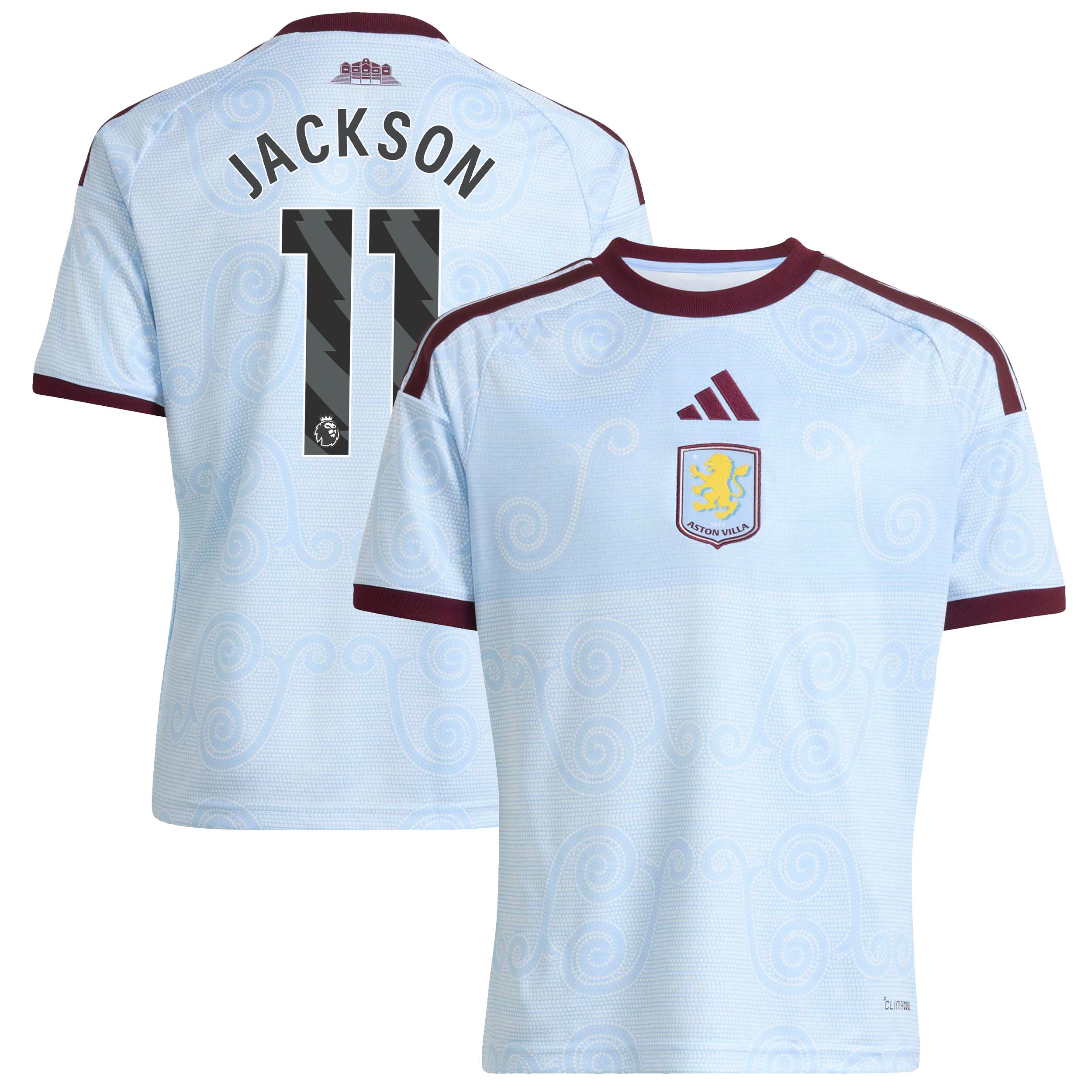 Aston Villa adidas Third Shirt 2026-27 - Kids with Jackson 11 printing