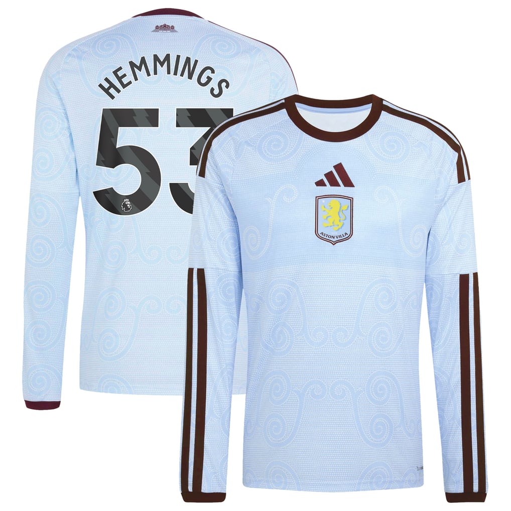 Aston Villa adidas Third Shirt 2026-27 - Long Sleeve with Hemmings 53 ...