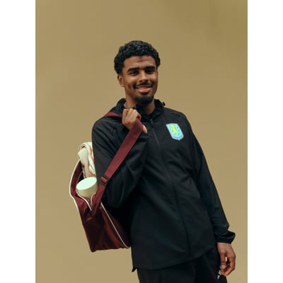 Aston Villa adidas Tiro Travel Windbreaker - Black