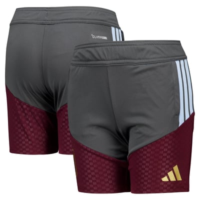Aston Villa adidas Training Shorts - Charcoal - Kids