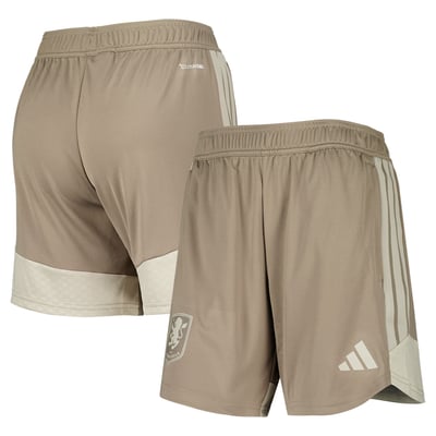 Aston Villa adidas Training Shorts - Light Brown - Womens
