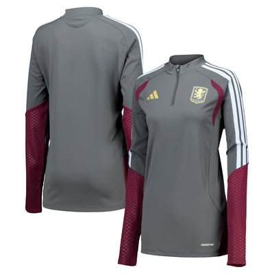 Aston Villa adidas Training Top - Charcoal - Womens