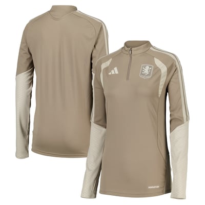 Aston Villa adidas Training Top - Light Brown - Womens