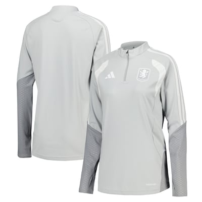 Aston Villa adidas Training Top - Light Grey - Womens