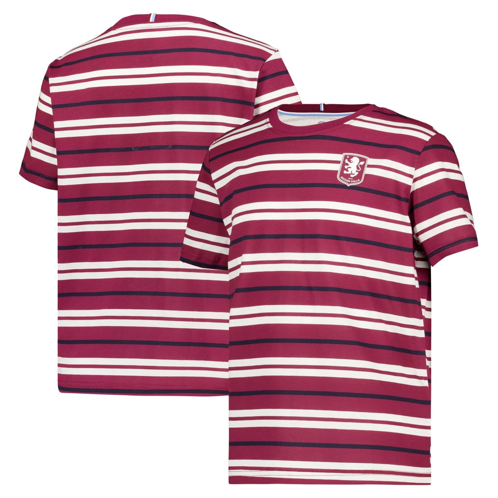 Aston Villa Classics Core T-Shirt - Claret/Navy/White - Kids