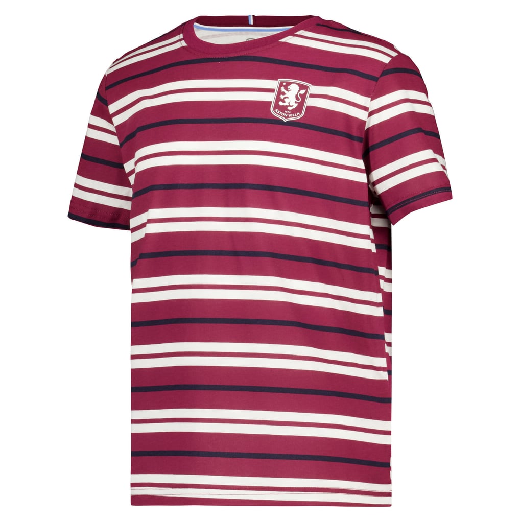 Aston Villa Classics Core T-Shirt - Claret/Navy/White - Kids
