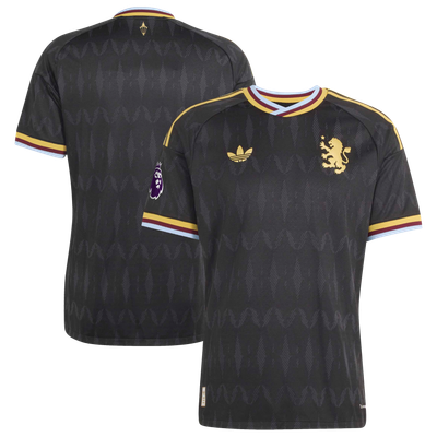 Aston Villa adidas 2026/27 Away On-Field Authentic Patch Jersey - Black