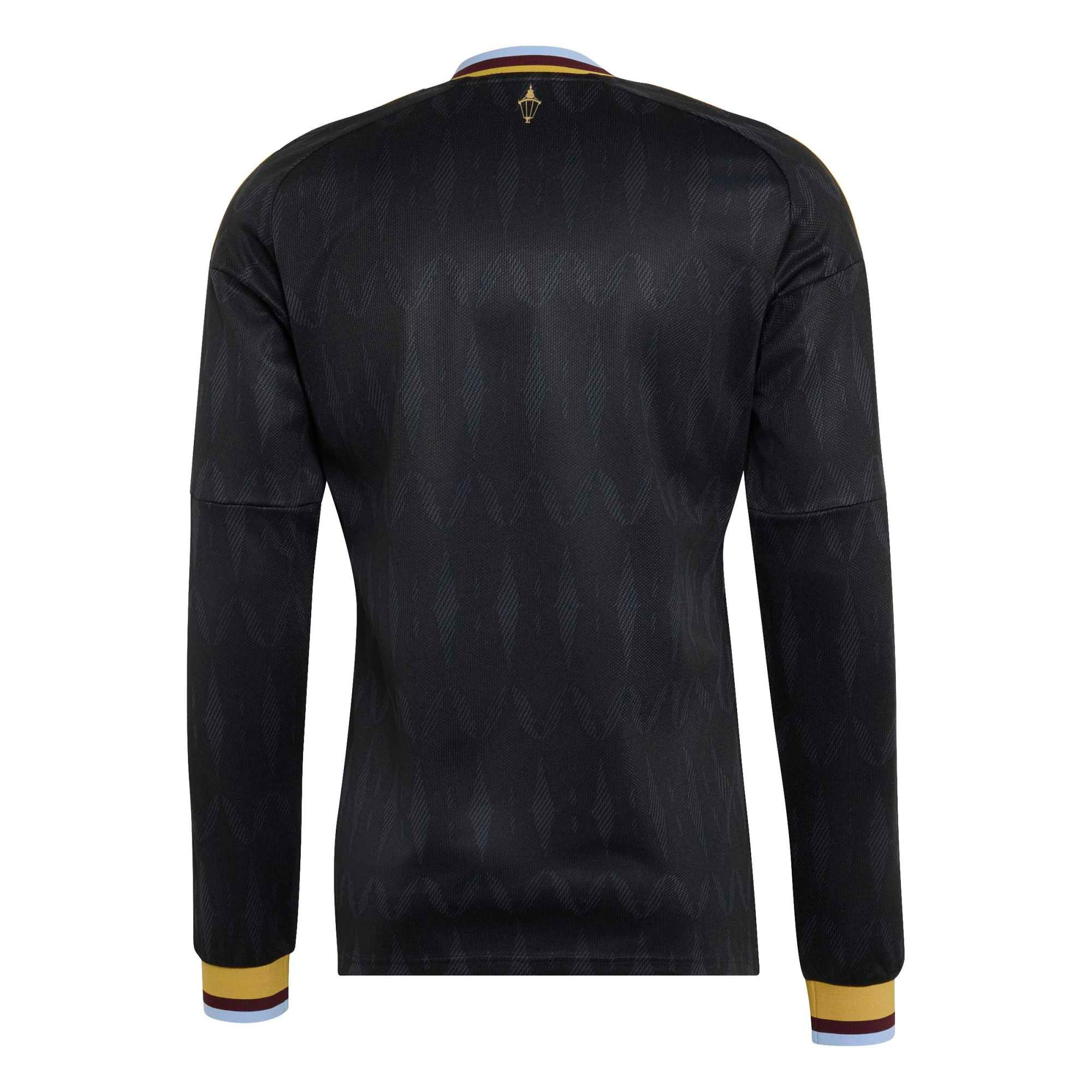 Men's adidas Black Aston Villa 2026/27 Away Replica Long Sleeve Jersey