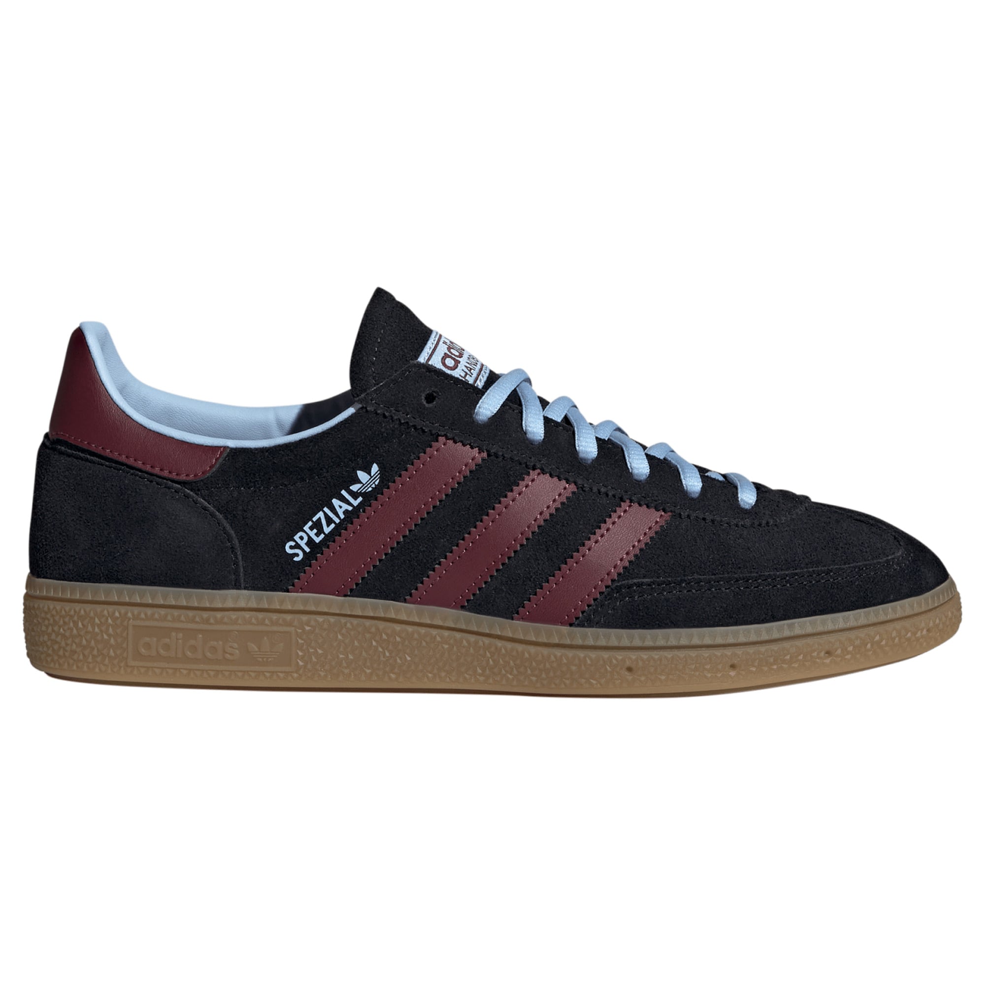 Chaussures de handball adidas Aston Villa Spezial pour hommes, noires et bordeaux