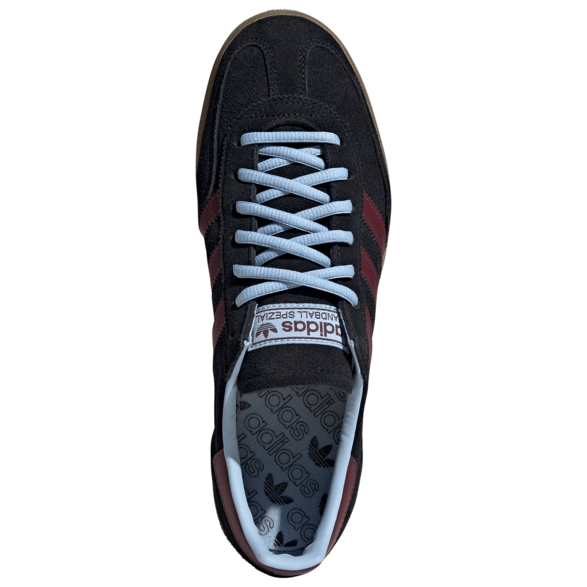 Chaussures de handball adidas Aston Villa Spezial pour hommes, noires et bordeaux