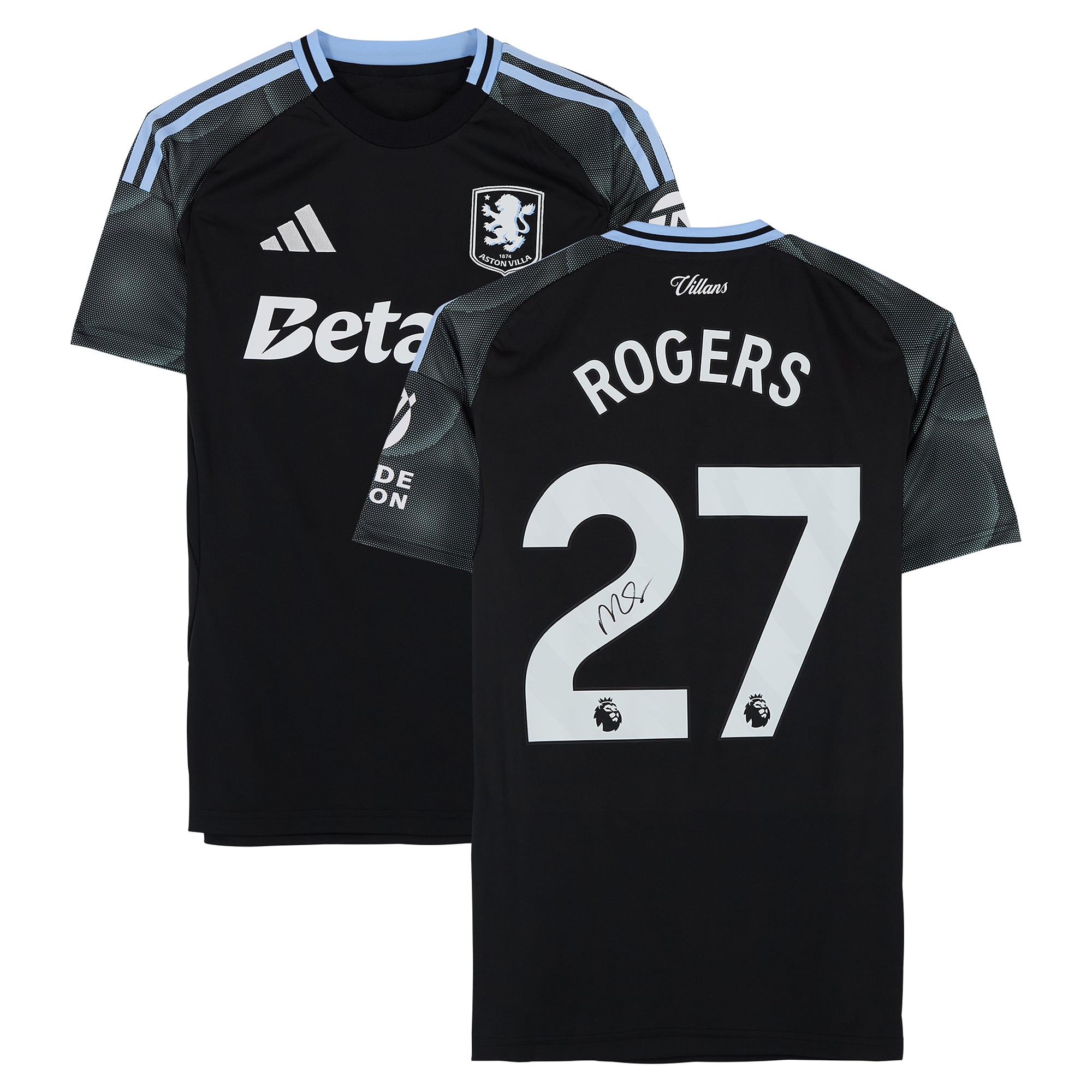 Maillot extérieur autographié de Morgan Rogers (Aston Villa, saison 2025-2026)