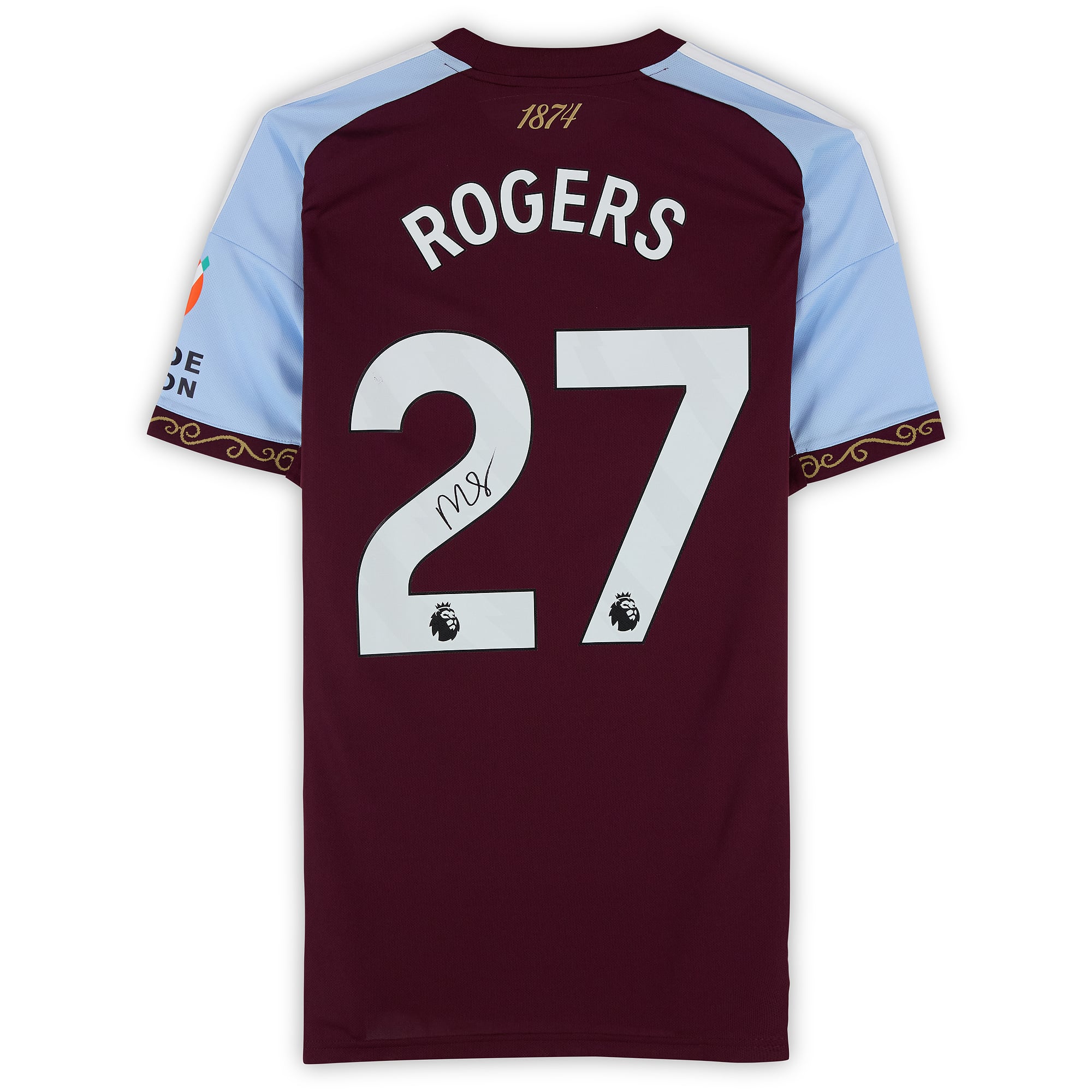 Maillot domicile autographié de Morgan Rogers (Aston Villa) pour la saison 2025-2026