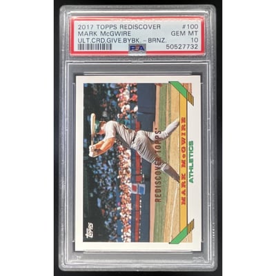 2017 Topps Heritage Rediscover 1993 Stamped Buybacks Bronze Mark McGwire PSA 10