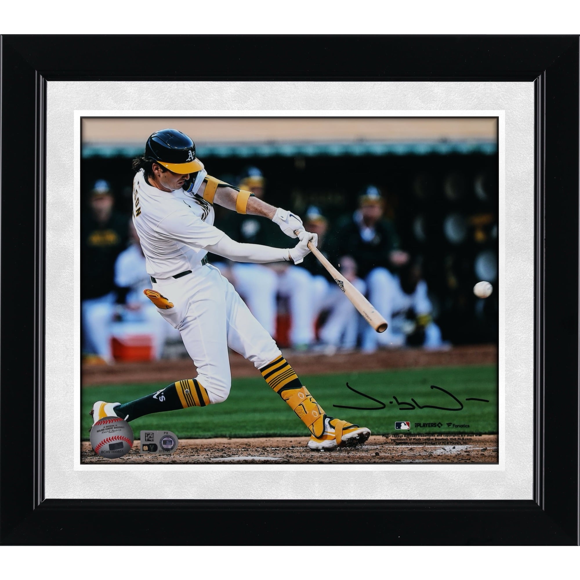 Jacob Wilson Athletics Autographed 8" x 10" Hitting Photograph