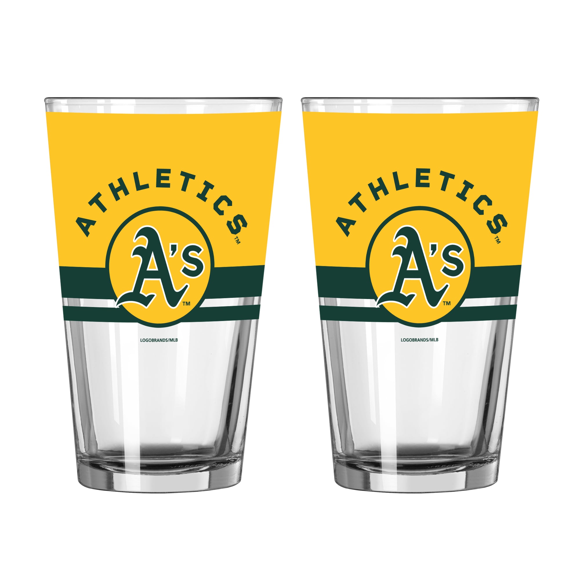 Ensemble de deux verres à bière Horizon de 473 ml (16 oz) de la marque Logo Brands Athletics