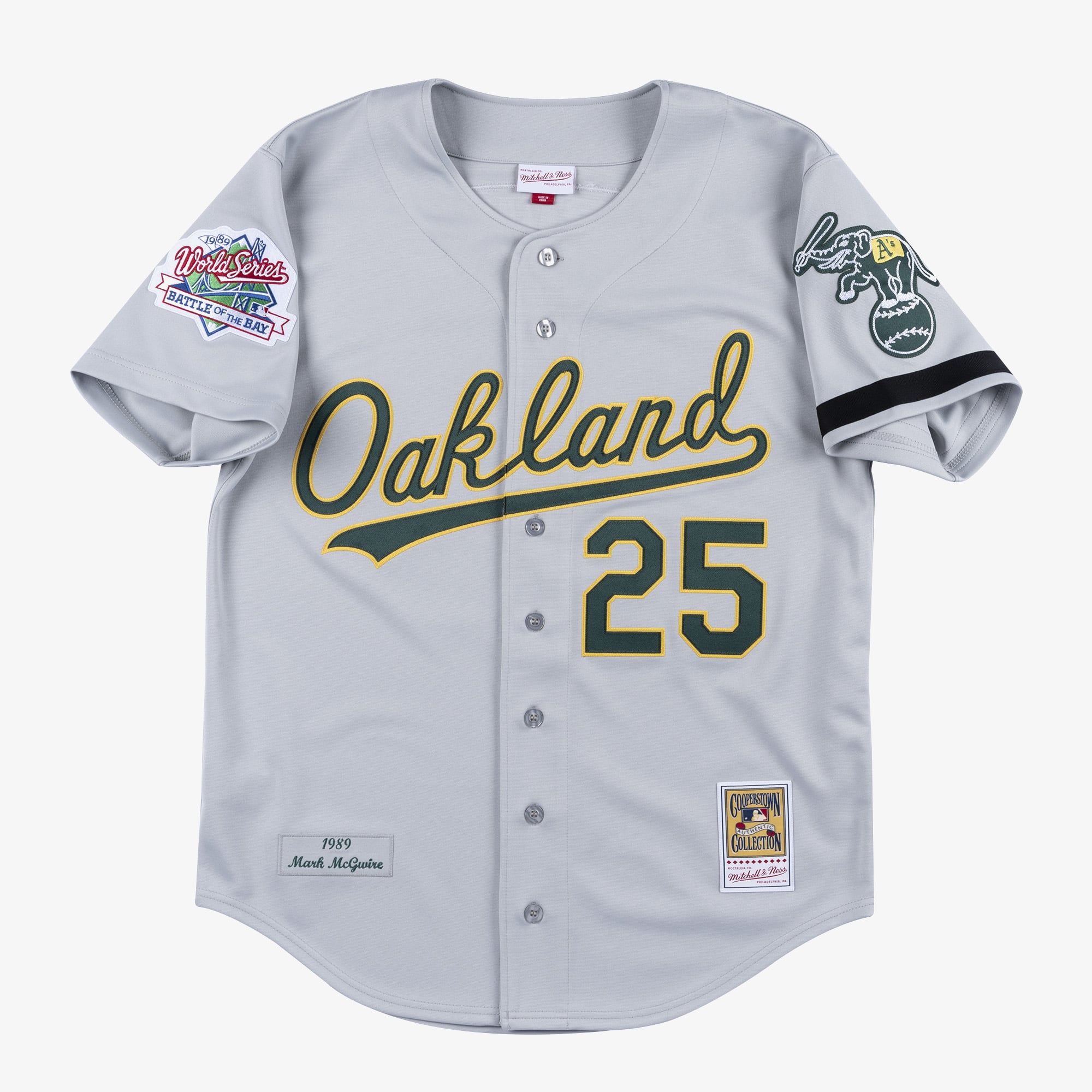 T-shirt Vintage Mark McGwire Oakland Athletics 1988 - Marque Salem - Taille L Beige - Occasion Très Bon état