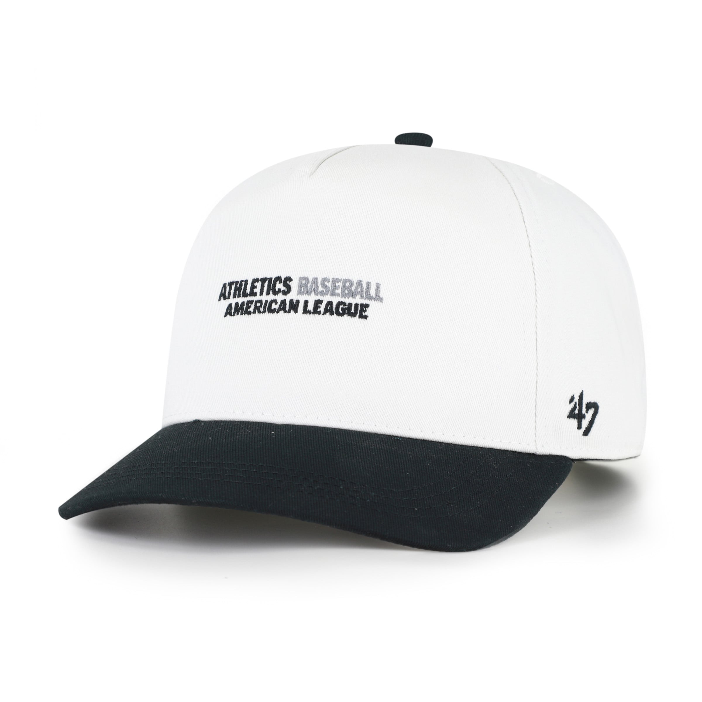 Men's '47 White/Black Athletics Contemporary Two-Tone Hitch Adjustable Hat