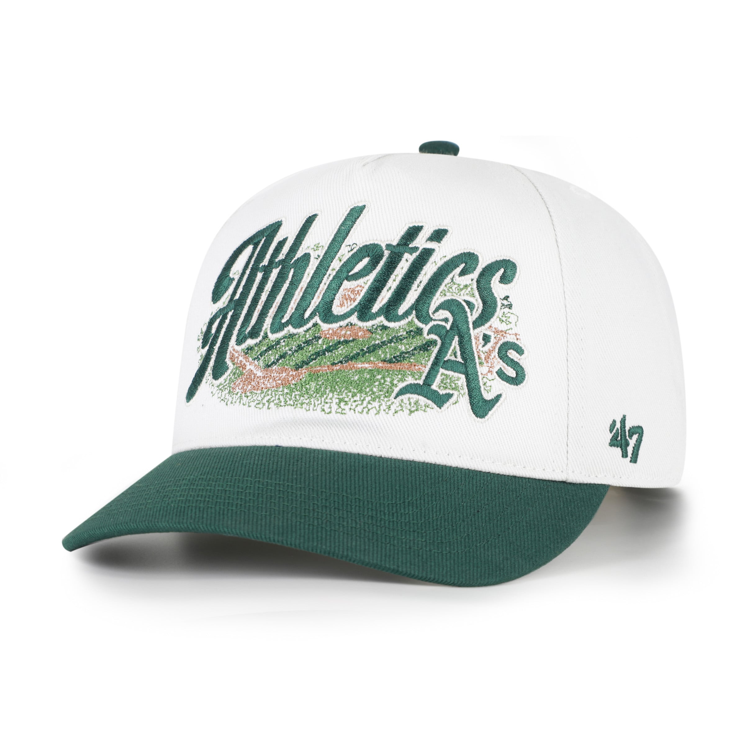 Casquette réglable Athletics Enfield Hitch blanche et verte pour homme, modèle 47