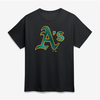 Athletics Big & Tall Metallic Mascot T-Shirt - Black