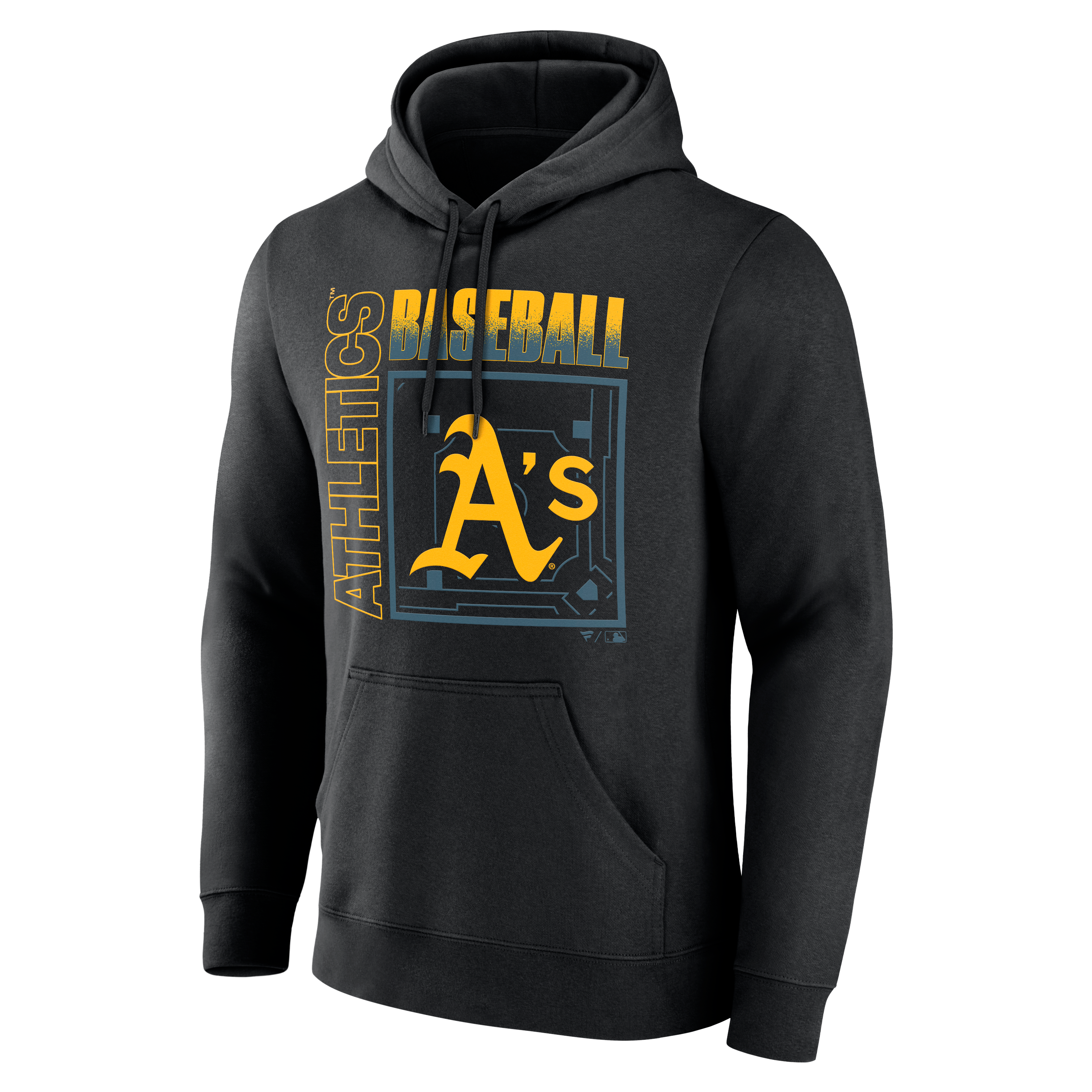 Men's Black Athletics Home Field Pop Personalized Name & Number Hoodie