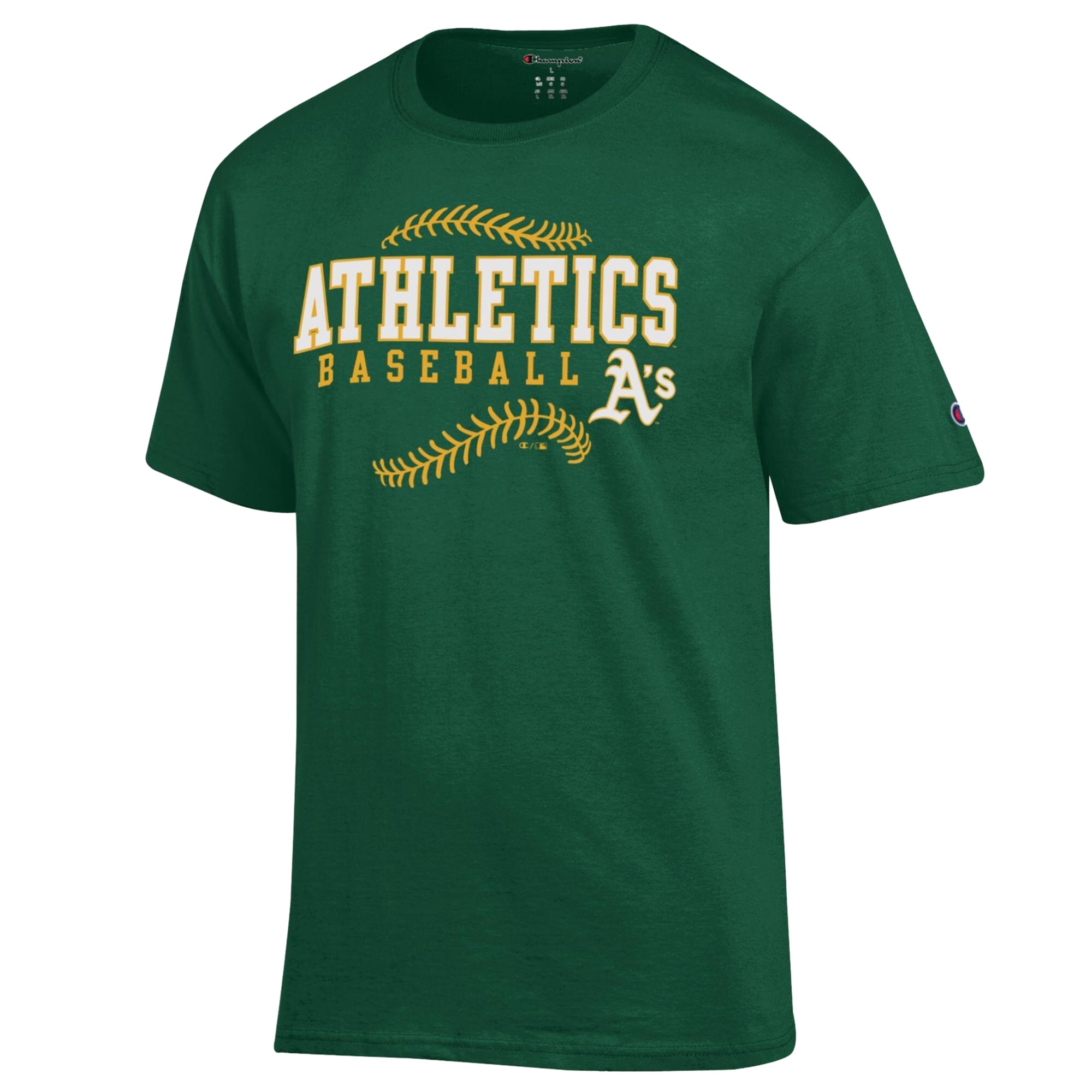 T-shirt de baseball Champion Green Athletics pour hommes